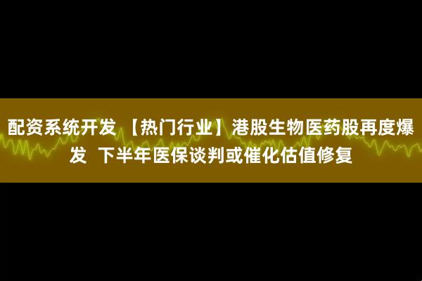 配资系统开发 【热门行业】港股生物医药股再度爆发  下半年医保谈判或催化估值修复