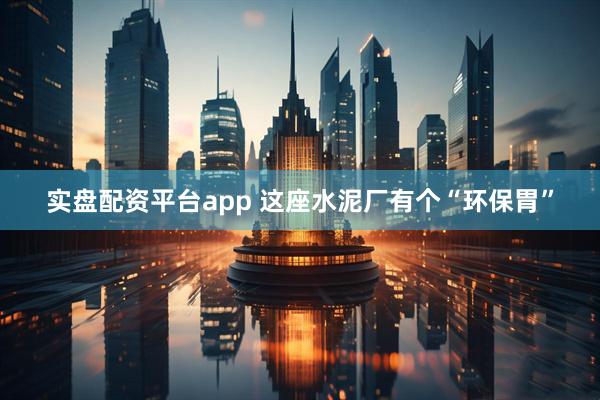 实盘配资平台app 这座水泥厂有个“环保胃”